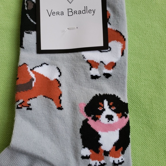 VERA BRADLEY DOG SHOW DOGS CREW SOCKS 2-PAIRS:NWT - Picture 10 of 10